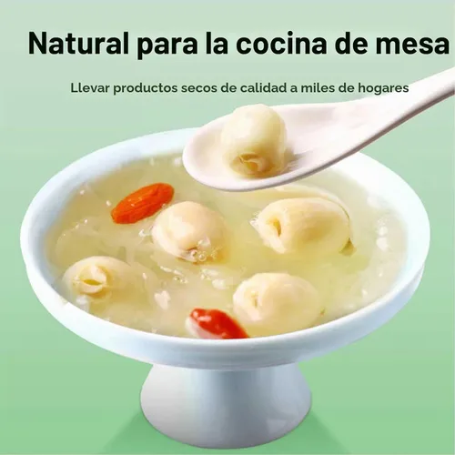 Vista 6 de Semillas secas de loto blanco sin núcleo de 8.8 onzas, para cocinar postres