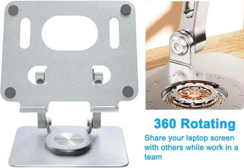 Vista 4 de DCHAV Soporte plegable y ajustable para tableta de dibujo para escritorio, soporte para iPad, elevador de computadora portátil, mesa elevada