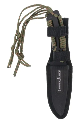 Vista 4 de Cold Steel Cuchillo de lanzamiento de 4.4 pulgadas con funda de nailon, punta de caída, paquete de 3