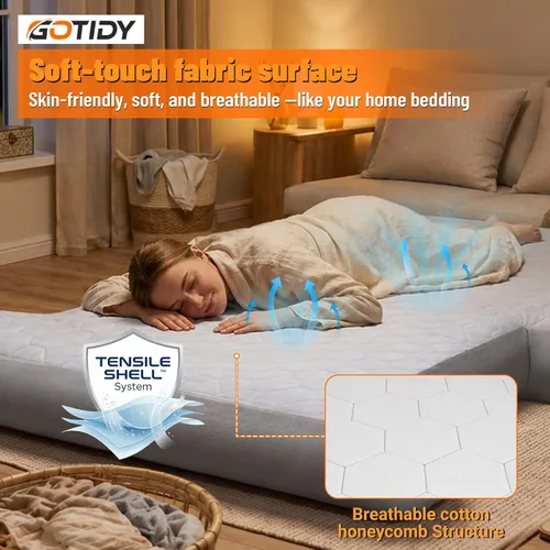 Vista 6 de Colchón de cama de camión de 5.5 a 5.8 pies para camioneta de tamaño completo, carcasa extensible extra resistente y cómoda, colchón de aire