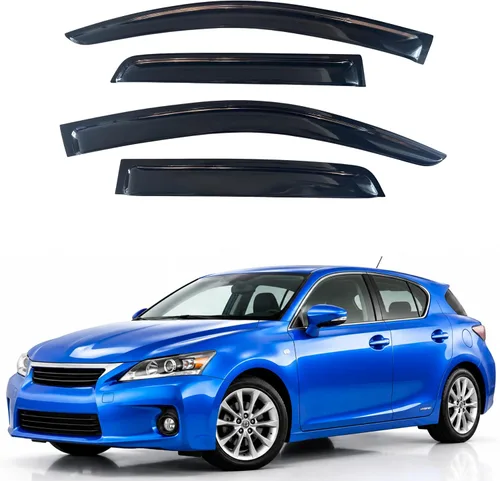 Vista 62 de Visera de ventana IG para Ford Focus Sedán y Hatchback 2012-2018, Protector de ventana lateral para lluvia y viento estilo Mugen, extra duradero