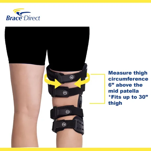 Vista 8 de Brace Direct Descargador de osteoartritis Rango ajustable de control de movimiento Rodillera para reducción de carga de dolor de rodilla, dolor