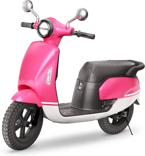Vista 8 de Bicicleta eléctrica de 24 V para niños, velocidad de hasta 10 MPH, scooter Azul