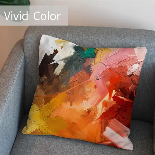 Vista 3 de Berkin Arts Fundas de almohada cuadradas decorativas para casa de campo, diseñadas con diseño abstracto de mármol, mezcla de poliéster, paquete
