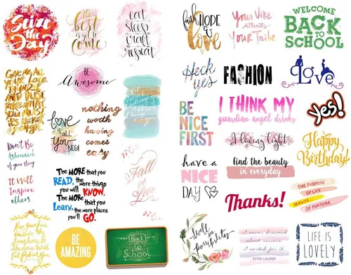 Vista 6 de Seasonstorm - Calcomanías precortadas, resistentes a los rayos UV e impermeables con palabras en inglés de bendición y diseño de copos de papel