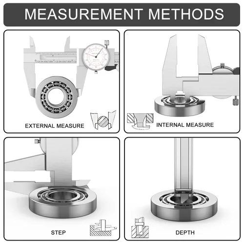 Vista 4 de HDLNKAK Calibrador de esfera de doble escala 0-6"/150 mm con micrómetro Azul claro