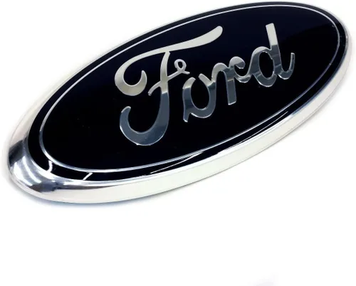 Vista 3 de Placa de identificación Ford AA8Z-9942528-A genuina, AZUL OSCURO, 9 x 3.5 pulgadas