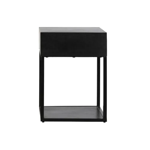 Vista 6 de Mesita de Noche DKD Home Decor Dorado 35 x 40 x 55 cm Negro Metal Madera