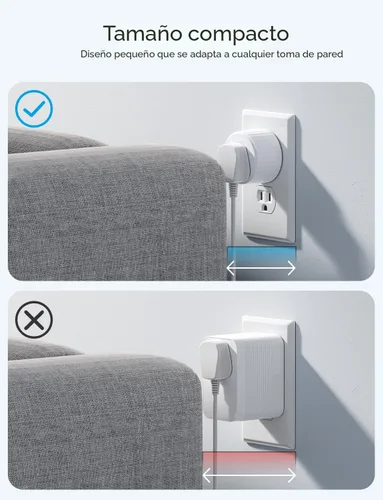 Vista 5 de Govee Enchufe inteligente, salida WiFi compatible con Alexa y Google Assistant, mini enchufes inteligentes para el hogar con función de temporizador