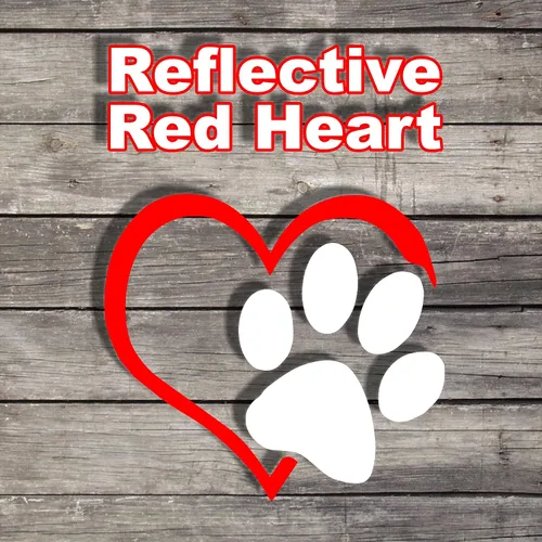 Vista 2 de Refelctive - Calcomanía de vinilo con diseño de pata de corazón (A22), perro, gato, cachorro, automóvil, camión, laptop/Netbook, ventana, 4 pulgadas