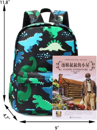 Vista 5 de Abshoo - Mochila infantil para preescolar con correa en el pecho