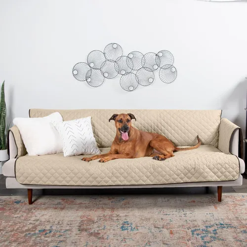 Vista 7 de Furhaven - Funda para muebles de sala de estar para perros y gatos, protector reversible de dos tonos, resistente al agua, lavable, color expreso