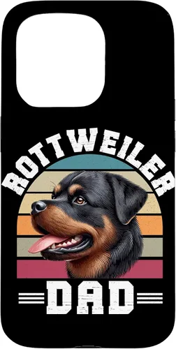 Vista 14 de Rottweiler Dad Rottie Father Dog Parent Father's Day Retro Case for iPhone 16