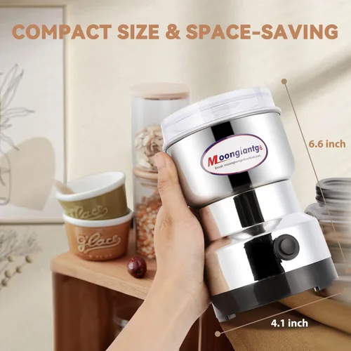 Vista 3 de Moongiantgo Mini molinillo de café + molino eléctrico de grano de 10.58 oz