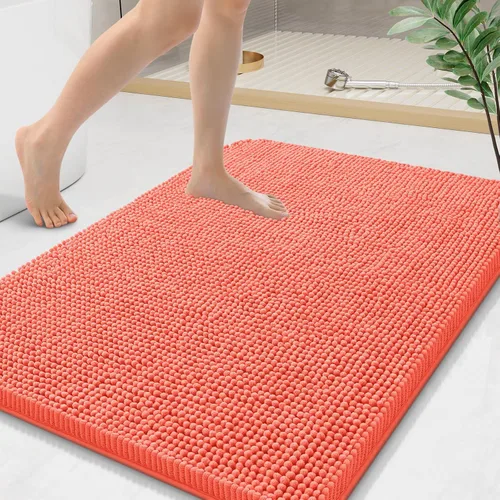 Vista 141 de Arotive Alfombras de baño de felpilla extrasuaves y absorbentes, de 24 x 16 pulgadas, lavables a máquina, parte trasera de goma antideslizante