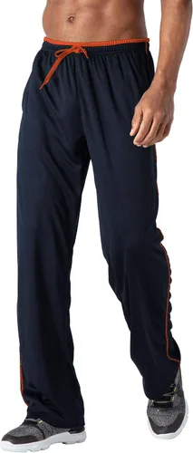 Vista 2 de BIYLACLESEN Pantalones deportivos para hombre, con bolsillos con cremallera, transpirables, para correr, gimnasio, entrenamiento, pantalones
