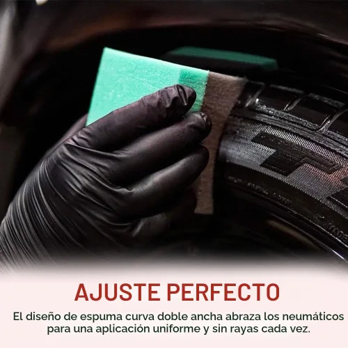 Vista 3 de Hi-Tech Paquete de 12 aplicadores de vendaje de neumáticos, duraderos y reutilizables, contorneados para brillo de neumáticos y esponja para vestir