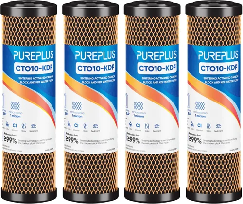 Vista 13 de PUREPLUS Filtro de agua de carbono CTO para toda la casa de 1 micrón, 2.5