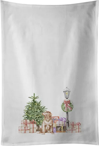 Vista 60 de Caroline's Treasures CK8100WTKT - Juego de 2 toallas de cocina con diseño de bulldog francés con diseño de país de las maravillas navideñas