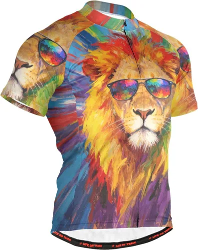Vista 18 de Camiseta de ciclismo de manga corta para hombre Multi-Color 1