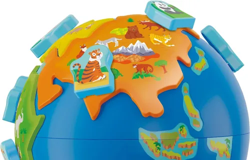 Vista 5 de Clementoni Sapientino 17730 - Mi primer mapa del mundo, juego educativo interactivo para niños de 3 a 6 años, para descubrir animales y continentes