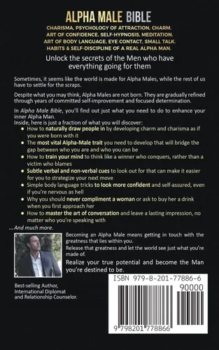 Vista 2 de Alpha Male Bible Charisma, Psychology of Attraction, Charm. Art of Confidence, Self-Hypnosis, Meditation. Art of Body Language, Eye Contact, Small