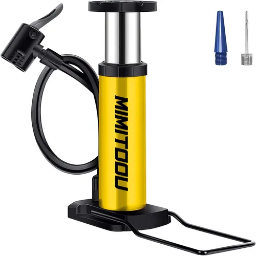Vista 7 de Bomba para Bicicleta, Mini Bomba de Bicicleta Portátil Bomba de Piso para Bicicleta con Válvulas Presta y Schrader Bomba de Aire de Piso