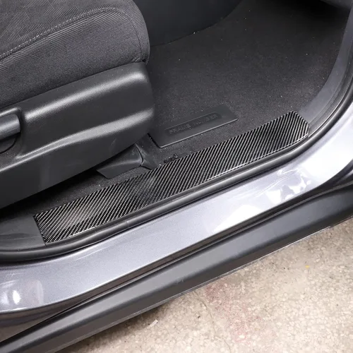 Vista 5 de Protector de umbral de puerta interior y exterior para Honda Pilot 2016-2022, Honda Passport 2019-2023, juegos de accesorios de protección