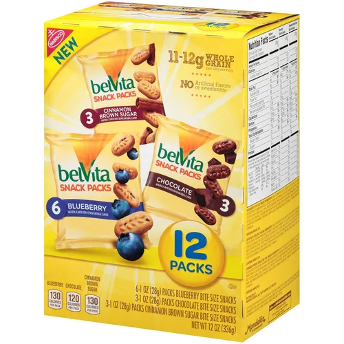 Vista 13 de belVita Paquete variado de bocadillos de galletas de desayuno, 3 sabores, 12 paquetes