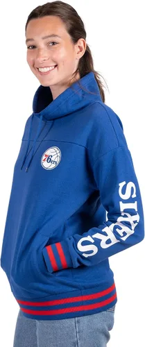 Vista 3 de Ultra Game - Sudadera con capucha de forro polar para mujer de la NBA con cuello de embudo