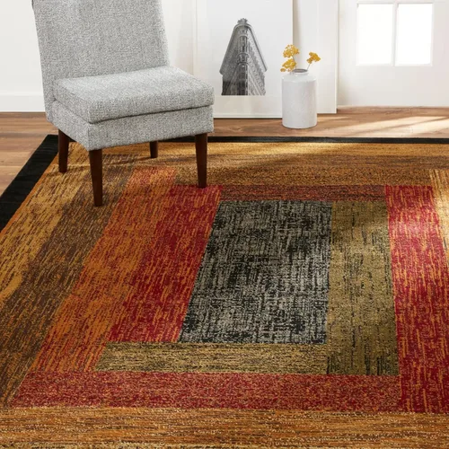 Vista 2 de Home Dynamix Royalty - Alfombra de área rectangular Vega, 5 pies 2 pulgadas x 7 pies 2 pulgadas, negro/marrón