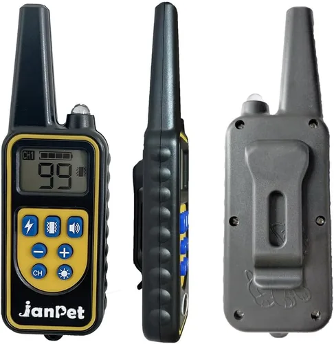 Vista 2 de Collar electrónico de choque para perro con control remoto, recargable e impermeable, collar de entrenamiento para perros medianos y grandes