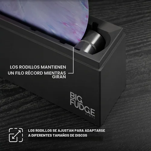 Vista 3 de Kit de Limpieza de Discos de Vinilo Big Fudge para Discos de Vinilo - Incluye Máquina de Limpieza y Solución de Cuidado de Limpieza de Discos