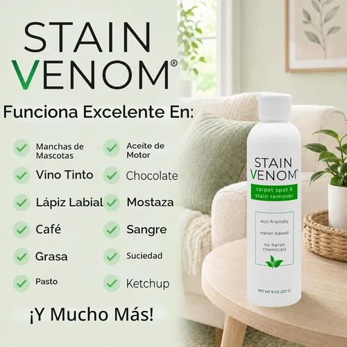 Vista 3 de Removedor de manchas y manchas para alfombras, botella de chorro de 8 onzas, libre de PFAAS, PFOS, PFOA, COV y 1,4 dioxano, funciona en manchas