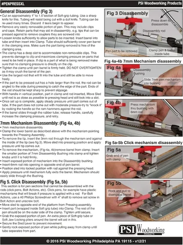 Vista 5 de PSI Woodworking PENPRESSXL Prensa de pluma de montaje y desmontaje