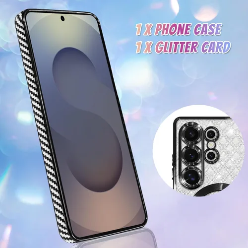 Vista 12 de Bonoma - Funda compatible con Samsung Galaxy S21 Plus, diseño de corazón con purpurina, color rosa Support for MagSafe, Plating Magnetic Case TPU