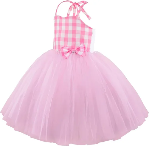 Vista 2 de Tutu Dreams Disfraz de princesa rosa para niñas, disfraz de película, cumpleaños, fiesta de Halloween
