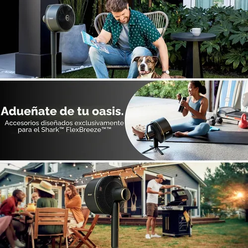 Vista 3 de Shark FlexBreeze - Cubierta para ventilador, color negro, FA20XCOVER Water-Resistant Fabric, Anti-Fade, Protects Fan in Storage, Compatible with