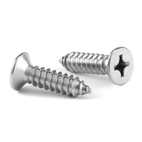 Vista 10 de Tornillos de madera de 1/2 pulgada #4 x 1/2", 100 tornillos de acero inoxidable 18-8 (304), cabeza plana Phillips, tornillos autorroscantes rápidos