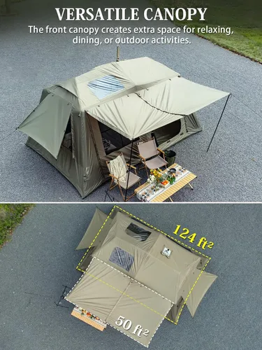 Vista 4 de MC TOMOUNT Inflatable Tents for Camping, 6/8/10 Person Large Family Blow Up Camping Tent with Hand Pump, Easy Setup Air Glamping Tent for Outdoor