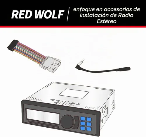 Vista 6 de RED WOLF Adaptador de antena estéreo para Subaru para Subaru 2005-2014 Forester Outback Impreza Legacy