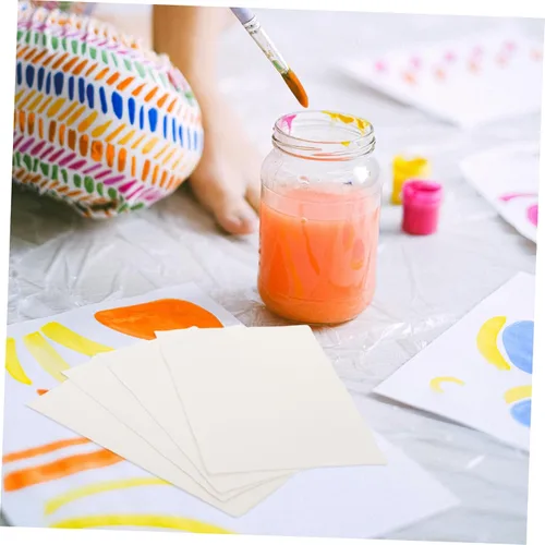 Vista 5 de Gogogmee 20 Sheets Handmade Cotton Watercolor Paper Deckled Edge Textured Art Paper for Painting Crafts Wedding Invitations Durable Medium Rough