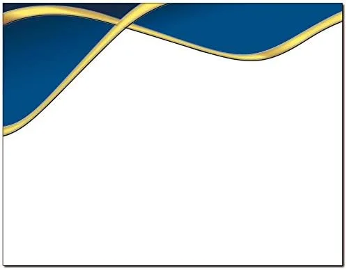 Vista 3 de Spirit Border - Papel de borde con certificado láser y inyección de tinta (25 certificados, negro/dorado)