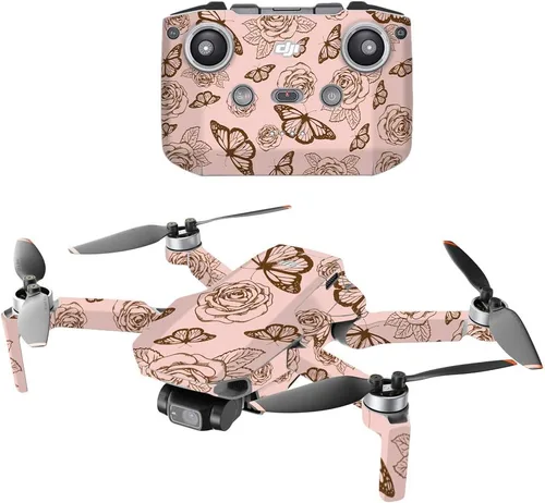 Vista 27 de MightySkins - Compatible con DJI Mini 2 Dron portátil - Blue Petals Funda protectora de vinilo duradera y única Fácil de aplicar, quitar