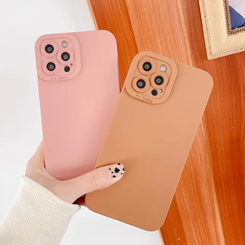 Vista 5 de DEFBSC Compatible con iPhone 12 Pro, funda de silicona líquida, funda protectora para cámara, protección de cuerpo completo de goma de gel, cubierta