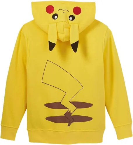 Vista 2 de Pokemon Disfraz de Pikachu con capucha para niño, Amarillo