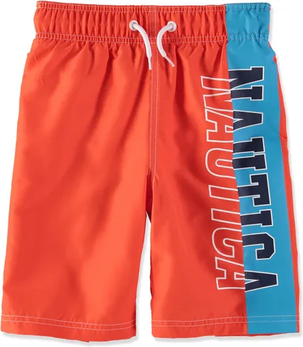 Vista 11 de Nautica Traje de baño para niños con protección solar UPF 50+ Explotado Verde Neón Fk17