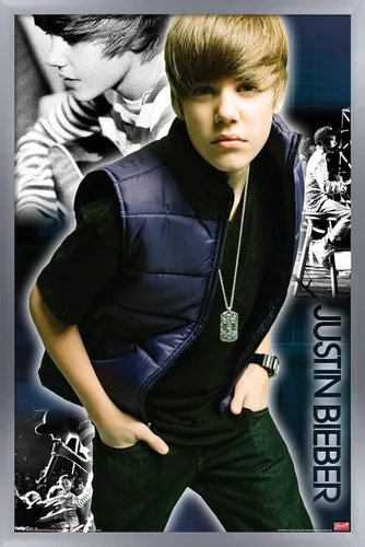 Vista 9 de Trends International Justin Bieber - Póster de pared genial, 14.725 x 22.375 pulgadas, versión enmarcada de madera de granero