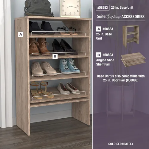 Vista 6 de Cubículo ClosetMaid SuiteSymphony de 25 x 6 pulgadas Gris natural