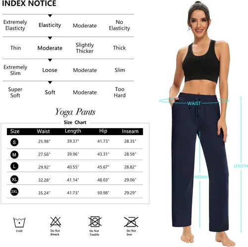 Vista 6 de DIBAOLONG Pantalones deportivos para mujer, holgados, cómodos, informales, de pierna ancha, con cordón, cintura alta, pantalones de pijama